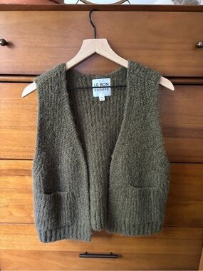 Le Bon Shoppe Grandpa Vest Alpaca Olive XS/S